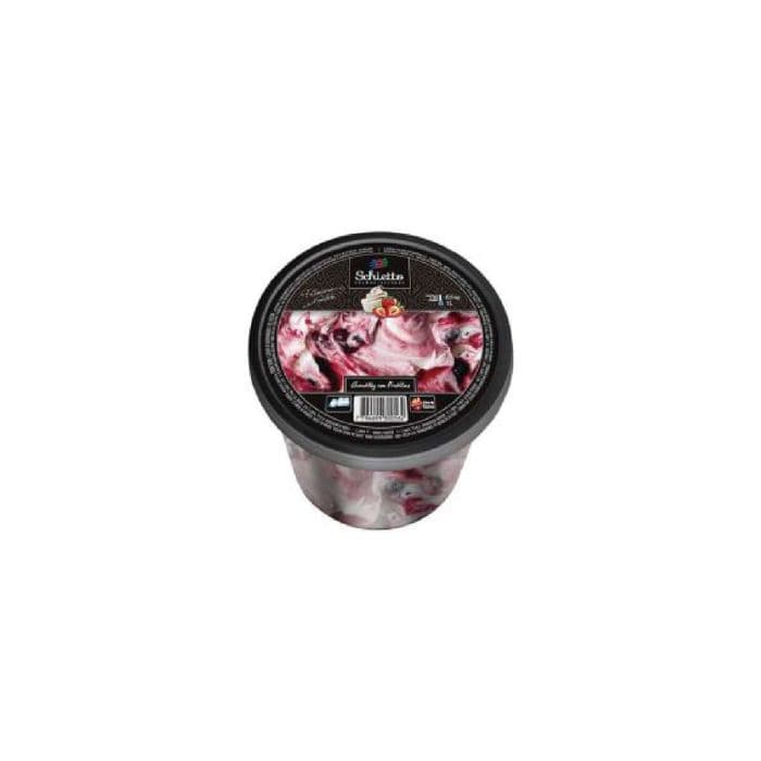Pote 1 litro chantilly con frutilla