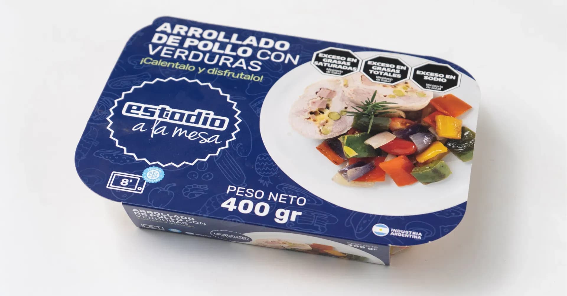 ARROLLADO DE POLLO CON VEGETALES ASADOS
