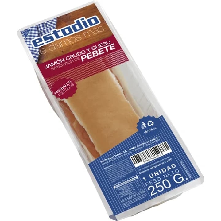 PEBETE CRUDO Y QUESO
