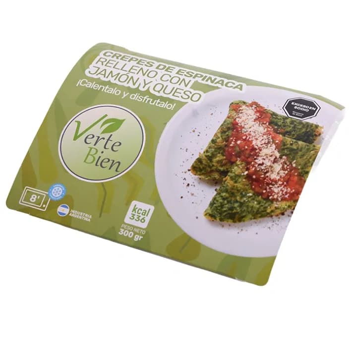 CREPS DE ESPINACA CON JAMON Y QUESO "VERTE BIEN"
