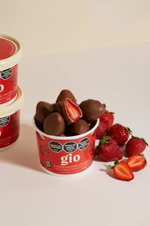 Frutillas bañadas en Doble Chocolate